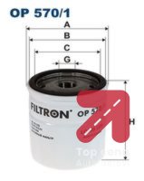 Filter za ulje FILTRON OP 570/1 - Opel Astra G 1.4
