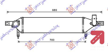 HLADNJAK INTERKULERA 1.6 DCi (610x160x64) R9M NISSAN QASHQAI (2007-2010) (OEM: 14461-BB50A, 14461-BB50B, 14461BB50A)