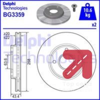 Kocioni disk DELPHI BG3359 - FORD FOCUS 1.8
