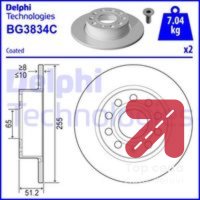 Kocioni disk DELPHI BG3834C - SKODA OCTAVIA 1.9 TDI