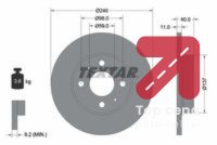 Kocioni disk TEXTAR 92061103 - Punto 2 1.2