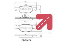 Komplet plocica, disk-kocnica DANAHER DBP1474 - Punto 2 1.2