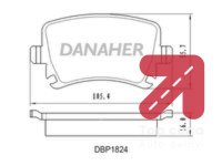 Komplet plocica, disk-kocnica DANAHER DBP1824 - SKODA OCTAVIA 1.9 TDI