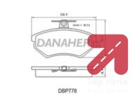Komplet plocica, disk-kocnica DANAHER DBP778 - Audi a4 1.8