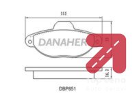 Komplet plocica, disk-kocnica DANAHER DBP851 - Punto 2 1.2