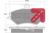 Komplet plocica, disk-kocnica TOMEX Brakes TX 13-12 - Audi a4 1.8