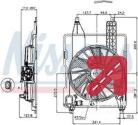 Ventilator, hladjenje motora NISSENS 85515 - CLIO 2 1.5 dCi