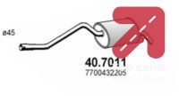 Zadnji izduvni lonac ASSO 40.7011 - CLIO 2 1.5 dCi