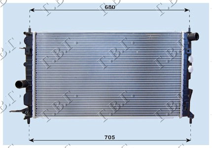 HLADNJAK MOTORA 1.6/1.8 16V (+/-AC) (61x37)