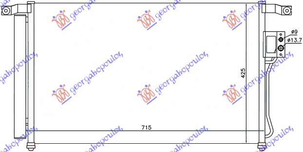 HLADNJAK KLIME 2.7 I24v - 2.2 CRDi (67.5x42.5)