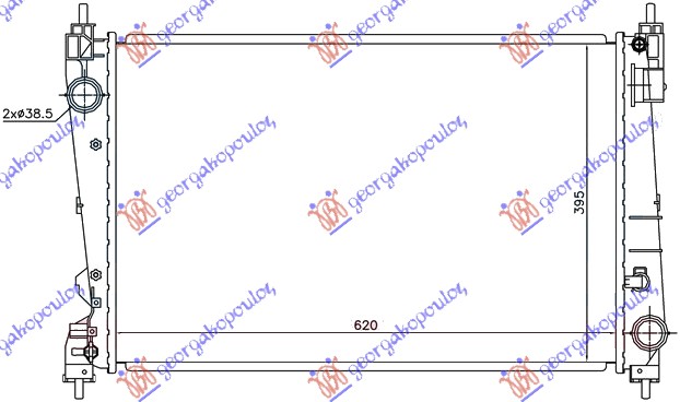 HLADNJAK MOTORA 1.4i 16V TURBO (A14NEL) (62x39) 12-