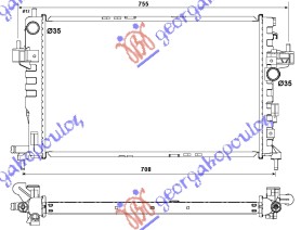 HLADNJAK MOTORA 1.3CDTi 1.7DTi DIZEL (60x35)
