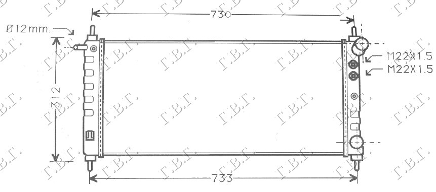 HLADNJAK MOTORA 1.0/1.2 (+AC) (68x28.5) 97-