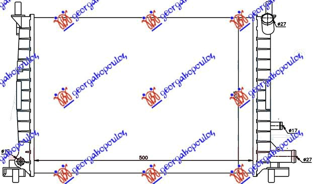 HLADNJAK MOTORA 1.0/1.3CC (+AC) (50x36)
