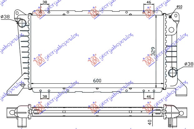 HLADNJAK MOTORA 2.5 D (-AC) (60x33)