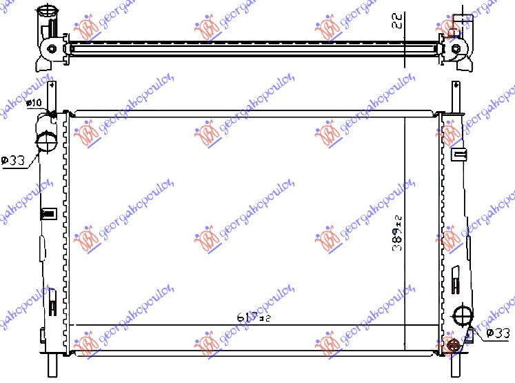 HLADNJAK MOTORA 1.8/2.0 BENZIN (MAN/AUTO) (+AC) (62x40.5)