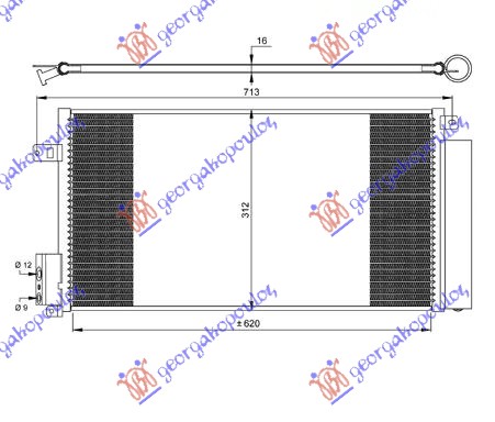 HLADNJAK KLIME BENZIN/DIZEL (62.7x29.5)