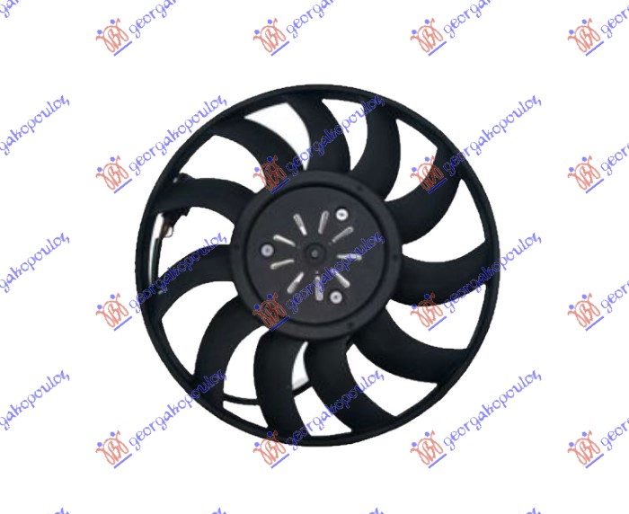 VENTILATOR (MOTOR+ELISA) 4.0 TFSI/6.3 FSI BENZIN - 3.0/4.2 TDI DIZEL (380mm) (400W) (DESNO)