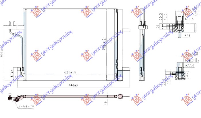 HLADNJAK KLIME 2.5i 16V BENZIN - 2.0 TDCi DIZEL (625x477x16) 13/15