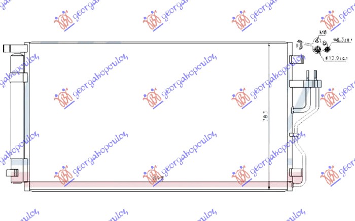 HLADNJAK KLIME ZA SVE MODELE BENZIN (655x380x16) (KOREJA)