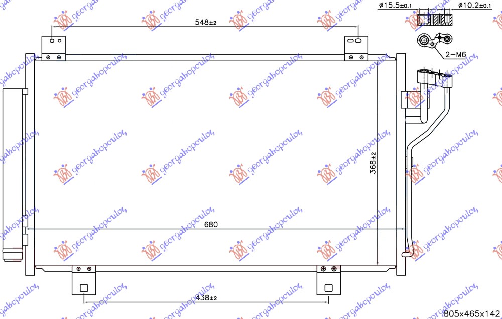 HLADNJAK KLIME ZA SVE MODELE BENZIN (GAS R134) (658x368x16)