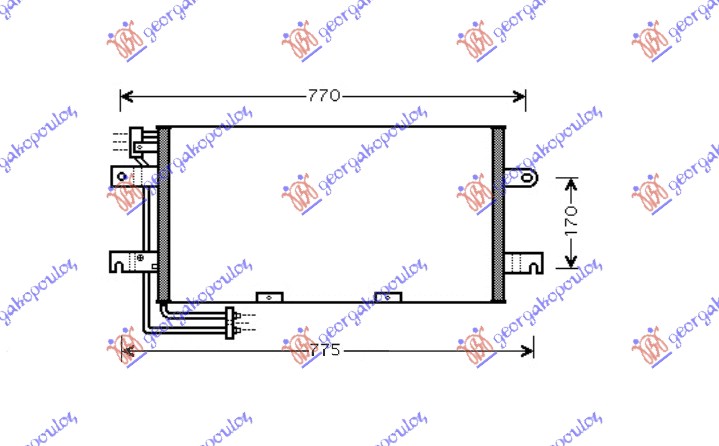 HLADNJAK KLIME BENZIN/DIZEL (63.5x31x21)