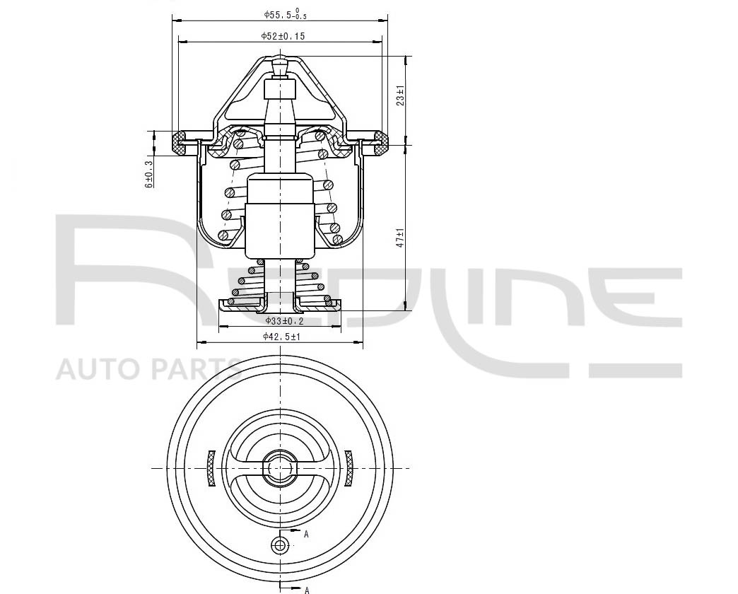 Termostat Citroën-Daihatsu-Peugeot 107-Toyota Aygo (B1)-Yaris (P9)-Yaris (P1)-Yaris (P13)-zamenski rezervni deo