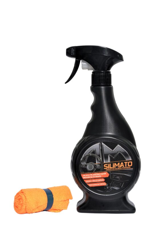 Silimato + microfiber - 500ml  Sredstvo za negu površina enterijera u vozilu