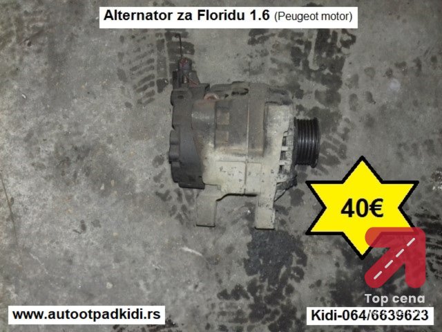 Alternator Za Floridu 1.6 (Peugeot motor)
