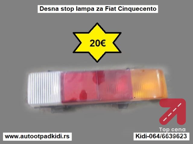 Desna stop lampa za Fiat Cinquecento
