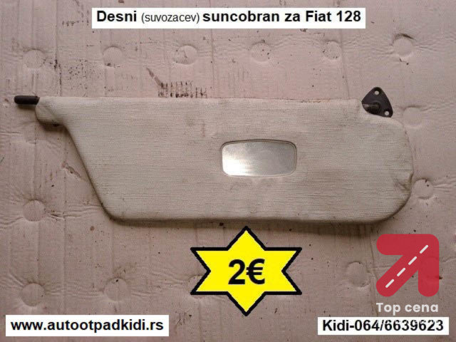 Desni-suvozacev suncobran za Fiat 128
