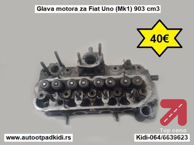 Glava motora za Fiat Uno (Mk1) 903 cm3
