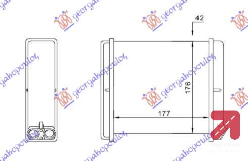 GREJAC KABINE (M) +/ - AC (177x176) VALE OPEL ASTRA F (1991-1994) (OEM: 1843106)