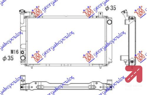 HLADNJAK 1.4 - 1.6C (59x35)T/O NISSAN SUNNY (N13) (1986-1989) (OEM: 2141054A00)