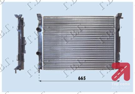 HLADNJAK 1.6 - 2.0 - 1.5 - 1.9D M/A +/ - AC (59x45x28 RENAULT SCENIC (2003-2009) (OEM: 7711135784, 8200115542)