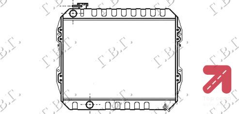 HLADNJAK 2.4D (45x52) TOYOTA HI-LUX (YN 85) 2WD (1989-1994) (OEM: 16400-54610, 1640054610)