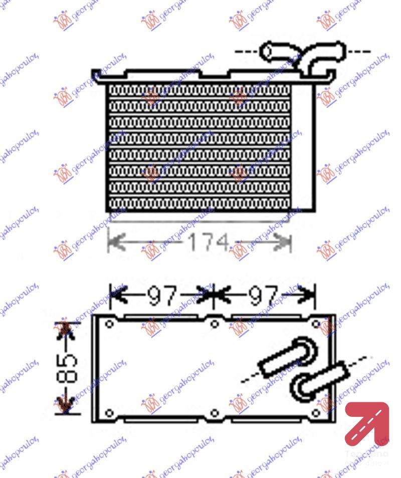 HLADNJAK DODATNI 1.2-1.4 TFSi (120x200x60) SKODA ROOMSTER-PRAKTIK (2006-2010) (OEM: 03C145749B,03F145749C, 03C145749B03F145749C, 03F145749B)