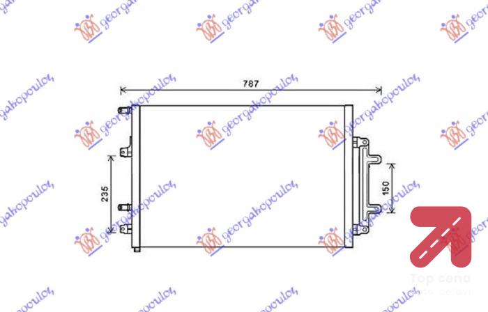 HLADNJAK DODATNI 3.0 - 4.0 BENZIN 615x430 AUDI A8 (2013-2017) (OEM: 4H0145804A)