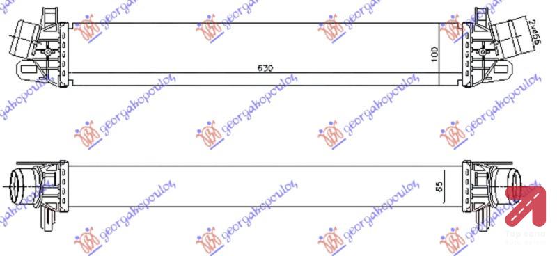 HLADNJAK INTERKULERA 1.4TB BENZIN 2.0JTD DZL630x100x64 ALFA ROMEO GIULIETTA (2010-) (OEM: 50517002)