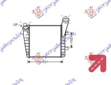 HLADNJAK INTERKULERA 5.0TDi - 4.5i 24V Desna str. VW TOUAREG (2003-2010) (OEM: 7L0145804, 7L0145804A, 7L6145804B)