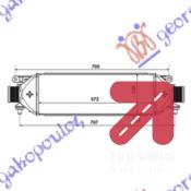 HLADNJAK INTERKULERA BEN1.3 - 1.6 - 1.9TD (57.2x13.2x5 ALFA ROMEO GIULIETTA (2010-) (OEM: 51783791)