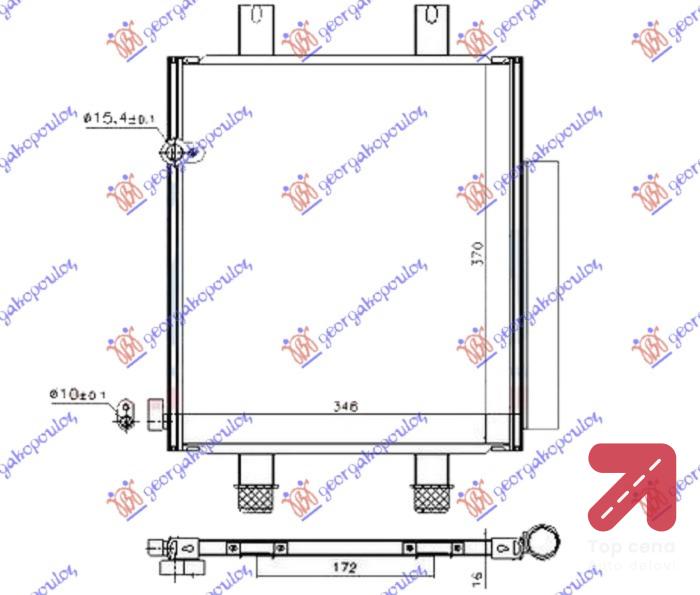 HLADNJAK KLIME 1.0i 12V (31.8x37) DAIHATSU CUORE (2008-) (OEM: 88450B2130)