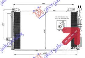 HLADNJAK KLIME 1.5 CRDi (61x36) HYUNDAI MATRIX (2008-2010) (OEM: 97606-17800, 9760617800, 9760617801)