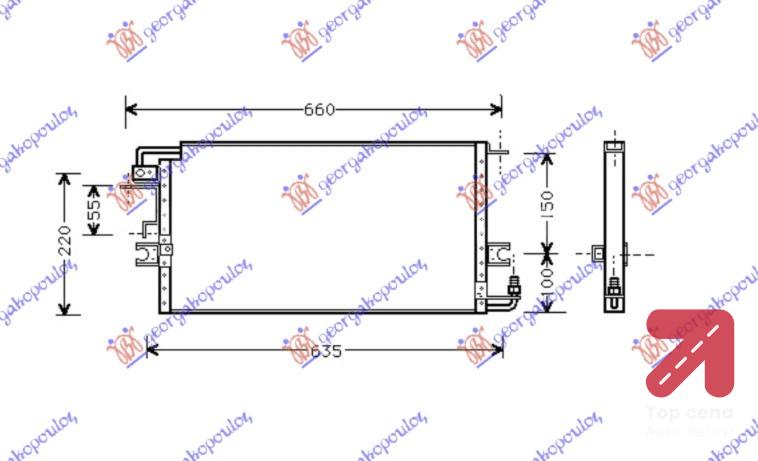 HLADNJAK KLIME (54X27.2) TOYOTA HI-LUX (LN 85) 2WD (1994-1997) (OEM: 88460-89115, 8846089115)