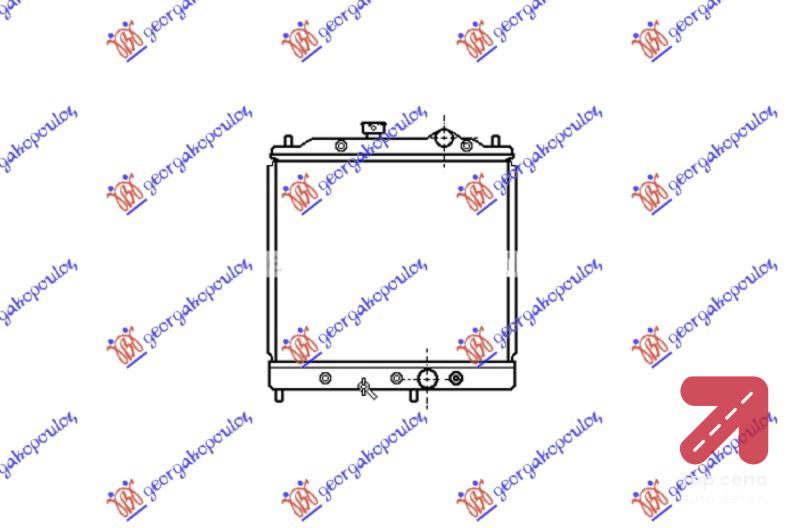 HLADNJAK MOTORA 1.3 - 1.5CC +/ - A/C (41.2x37.5) MITSUBISHI COLT (C65) (1989-1992) (OEM: MB538540)