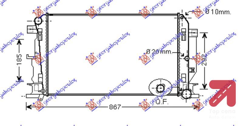 HLADNJAK MOTORA 2.2 CDi+AC (M) (67.7x41.5x34)MAN VW CRAFTER (2006-2017) (OEM: 9065000102, 9065000202)