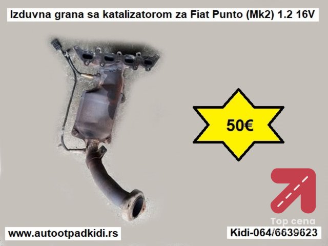Izduvna grana sa katalizatorom za Fiat Punto (Mk2) 1.2 16V
