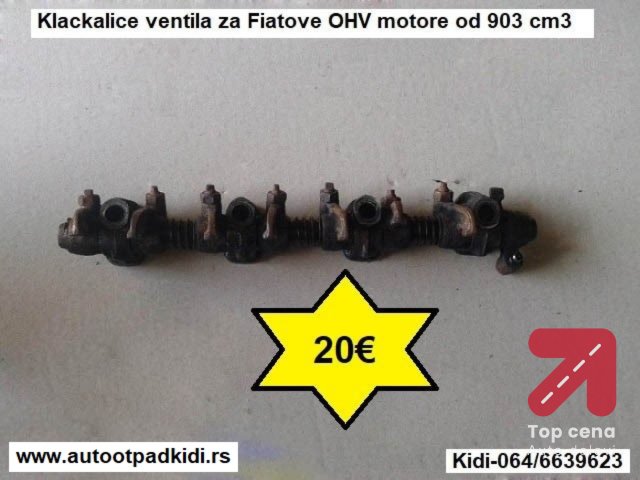 Klackalice ventila za Fiatove OHV motore od 903 cm3
