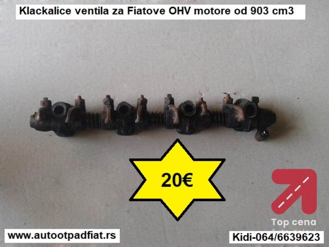 Klackalice za Fiatove OHV motore od 903 cm3
