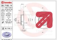 Kocioni disk BREMBO 08.7165.11 - SKODA OCTAVIA 1.9 TDI